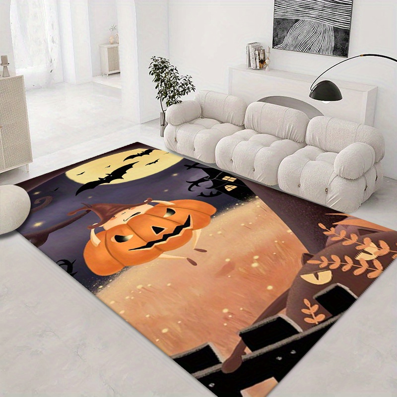 Halloween Decor Area Rug, Pumpkins Entrance Carpet Door Mat, Non-slip Floor  Mats Indoor Outdoor Home Decor, Fall Home Decor - Temu