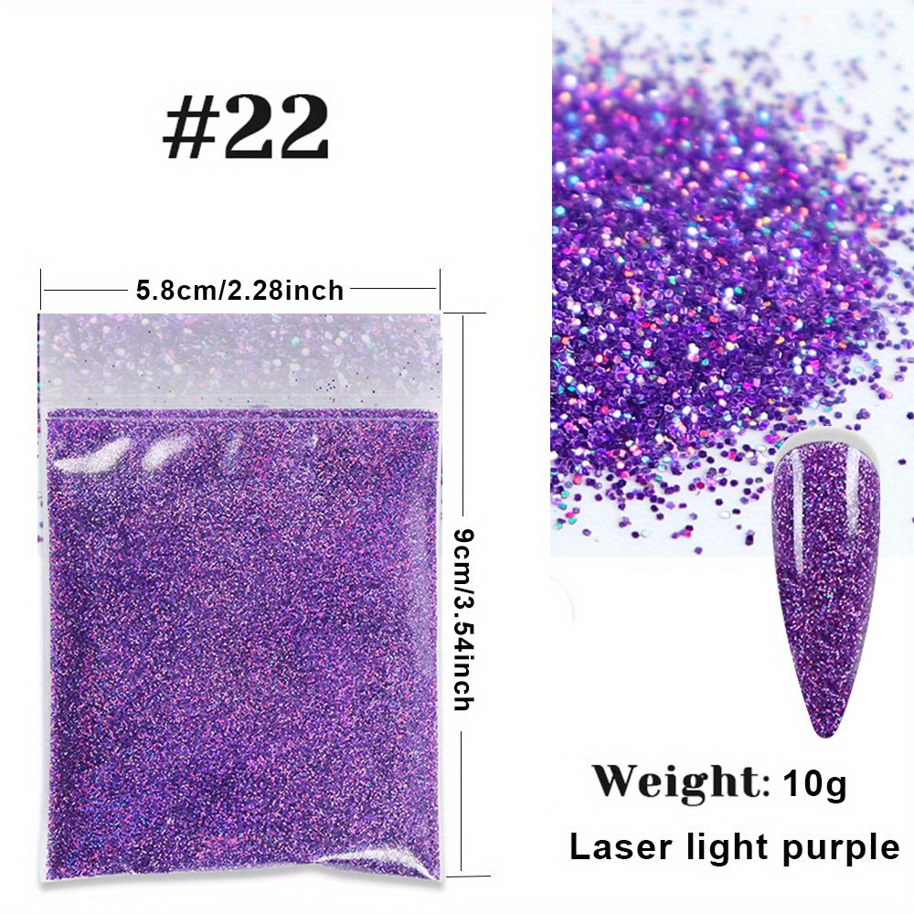 Juego de 36 colores surtidos con purpurina ultrafina, polvo holográfico con  purpurina para vasos, resina epoxi de limo, purpurina para artes y