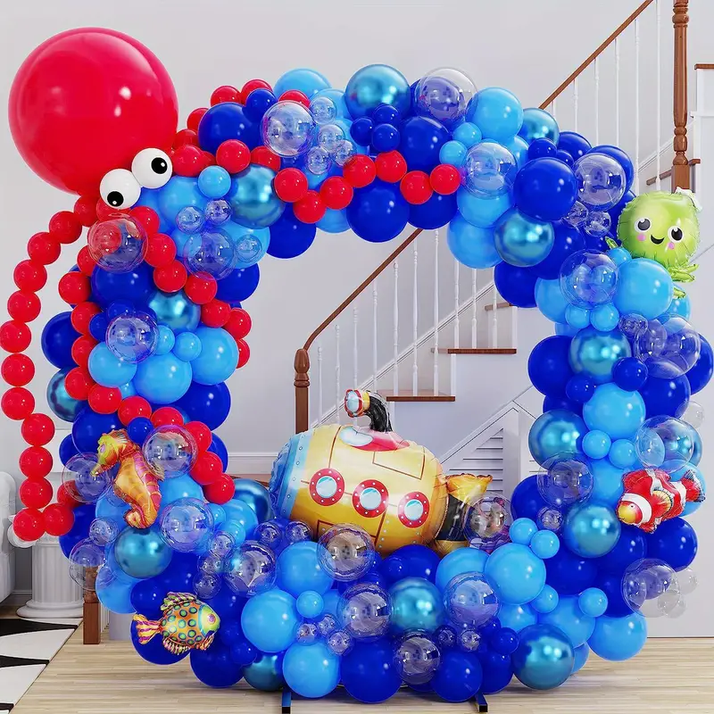 164pcs Ocean Balloon Garland Arch Kit Under The Sea Party Decorations With  Fish Sea Horse Submarine And Octopus Balloons For Under The Sea Themed Party  Birthday, Today's Best Daily Deals