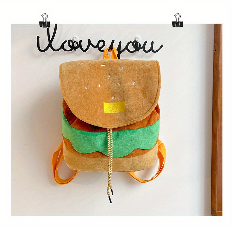 Bolsa Hamburguesa 1pc Mochila Dibujos Animados Linda Mochila