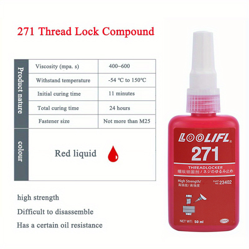 Blue Thread Lock 243 Strong Strength Locktight For Nuts - Temu