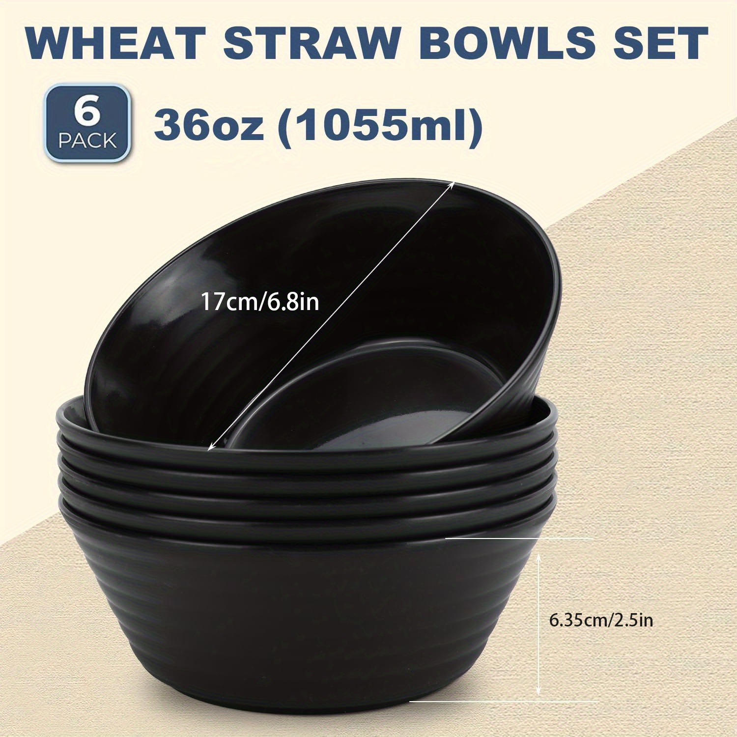 Veranda 18-ounce Cereal Bowls, 6-pack