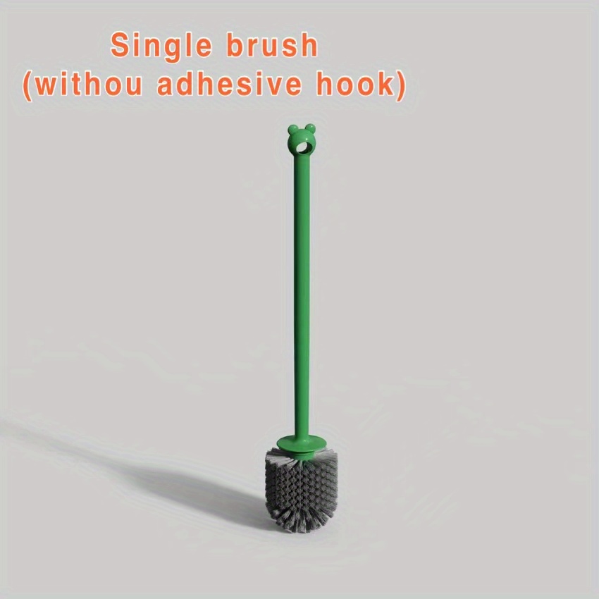 2PCS Silicone Toilet Brush with Toilet Brush Holder Creative Cleaning Brush  Set