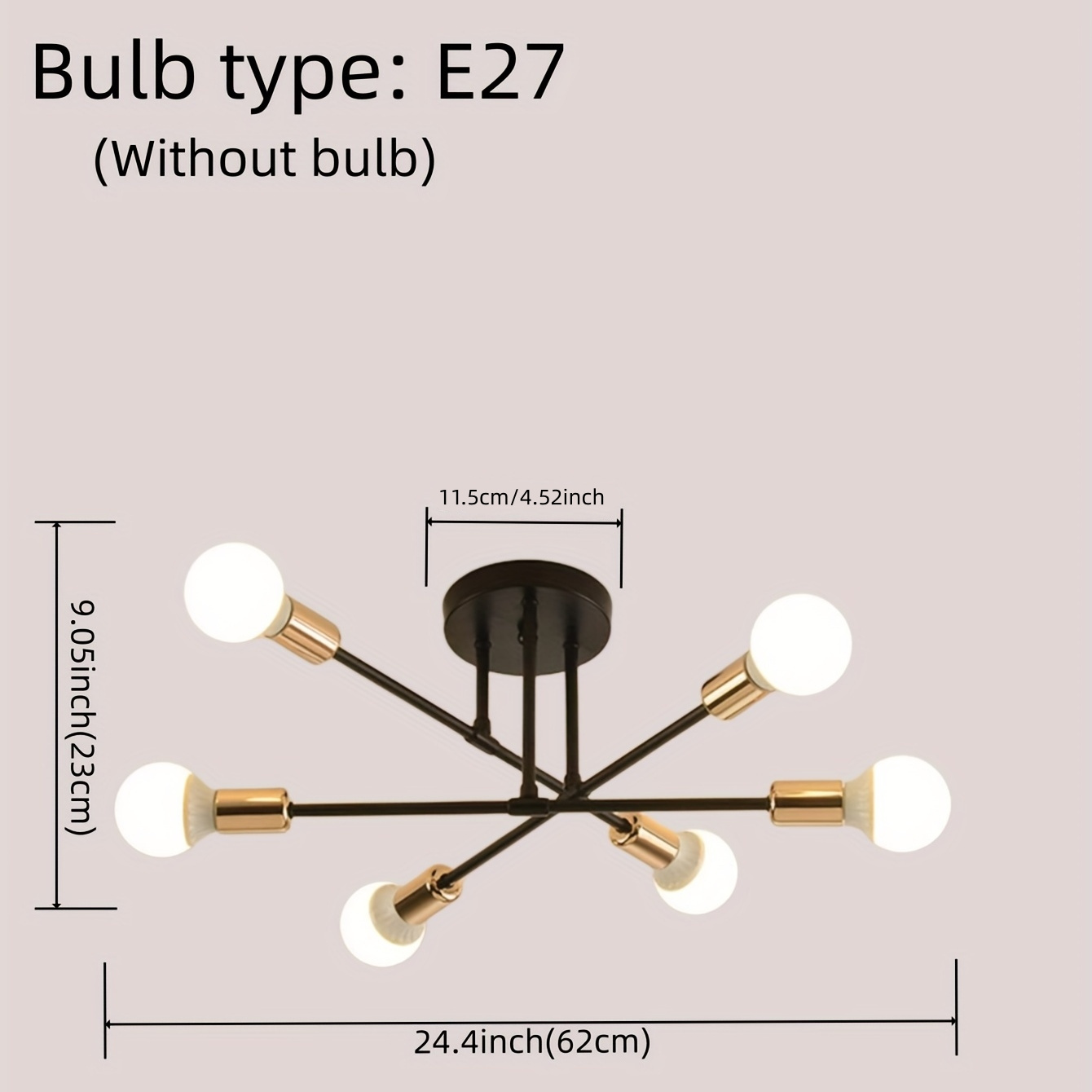 Modern Semi Flush Mount Ceiling Light Fixture 6 Lights - Temu Canada