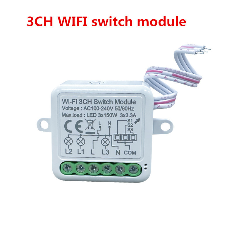Matter WiFi Smart Switch Module Relay 1/2/3CH 16A Compatible Homekit Alexa  Home