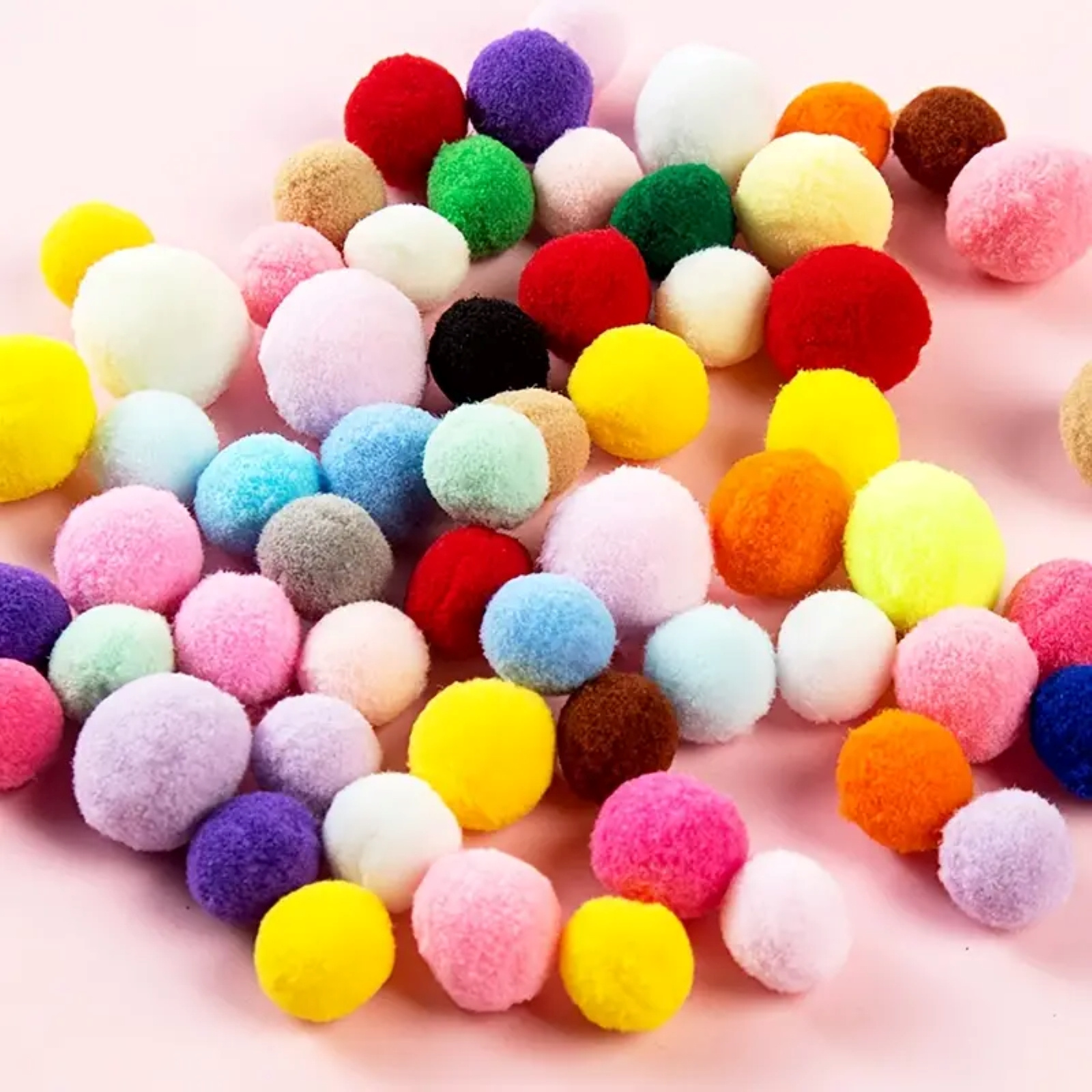 400/200/100pcs Mixed Color Pom Poms, Craft Pom Pom Balls, Colorful Pompoms,  For Art And Crafts Making Decoration - AliExpress