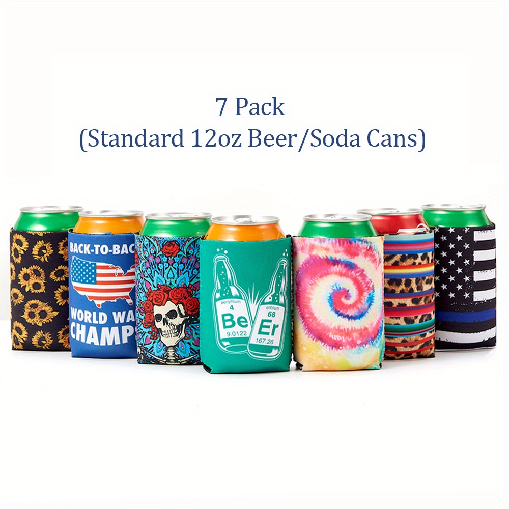 Blank Neoprene 12 oz. Slim Can Coolie Variety Color Packs