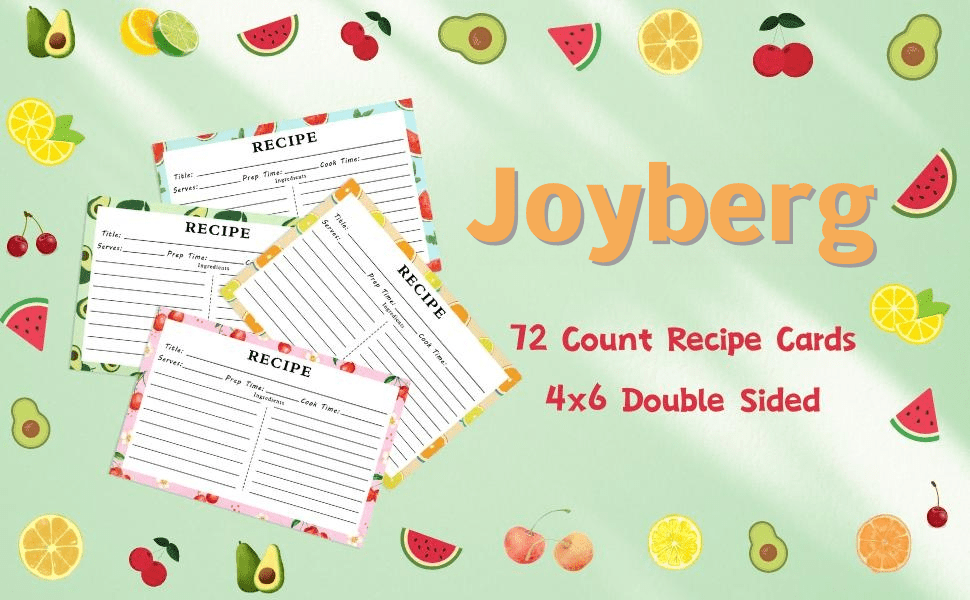 What's Cooking Double-Sided Recipe Cards 4X6 16/Pkg- - 792436591435