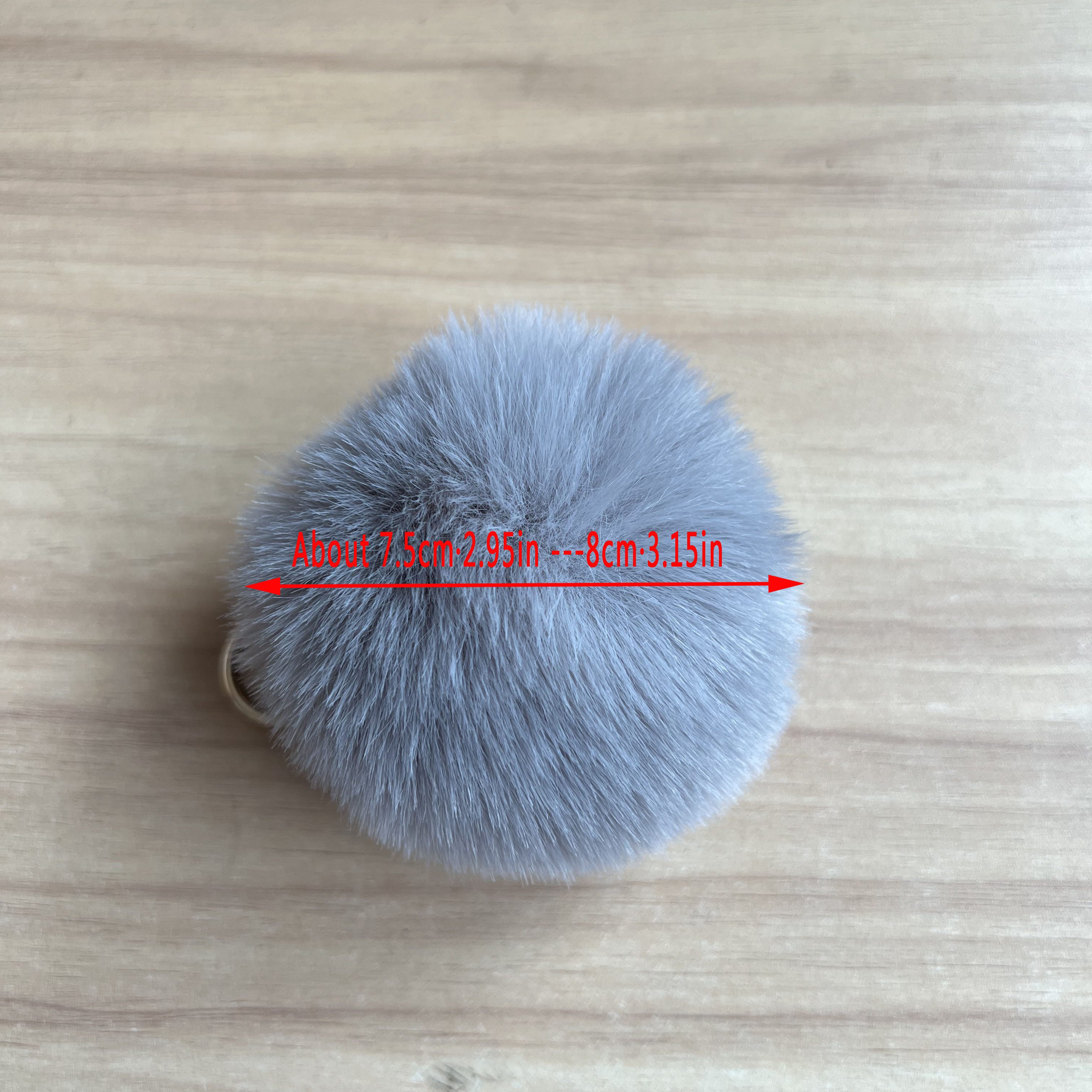 Black Fluffy Fur Pom Pom SPIDER Keychain Faux Fur Ball Car Keyring Key  Holder 3
