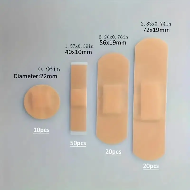 100 Unidades/paquete De Parches Adhesivos Impermeables Para Heridas:  Vendajes Antibacterianos De Grado Médico Para Protección Y Curación