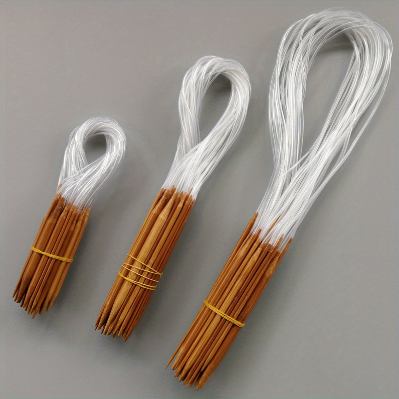 Circular Sweater Needles Carbonized Wooden Rod Needles - Temu