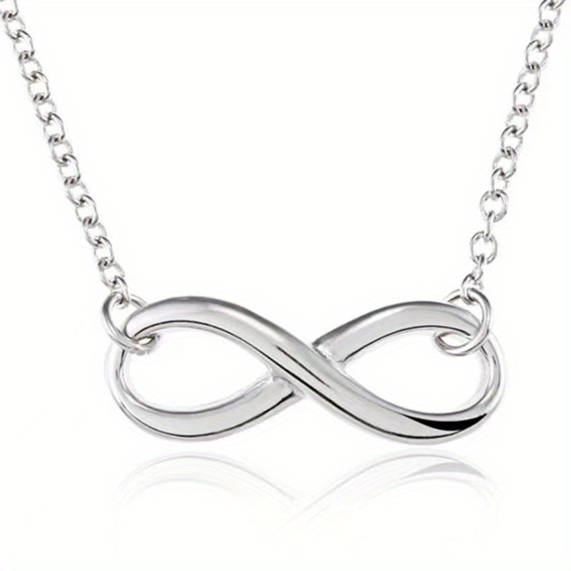 Adjustable Silver Bow Letter 8 Love Infinite Jewelry Set