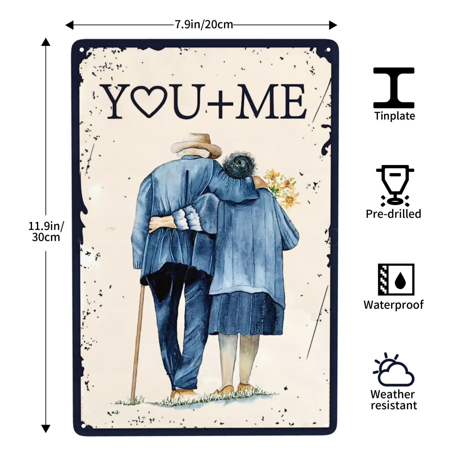 Round Vintage Tin Sign Valentine's Gifts Girlfriend Couple - Temu