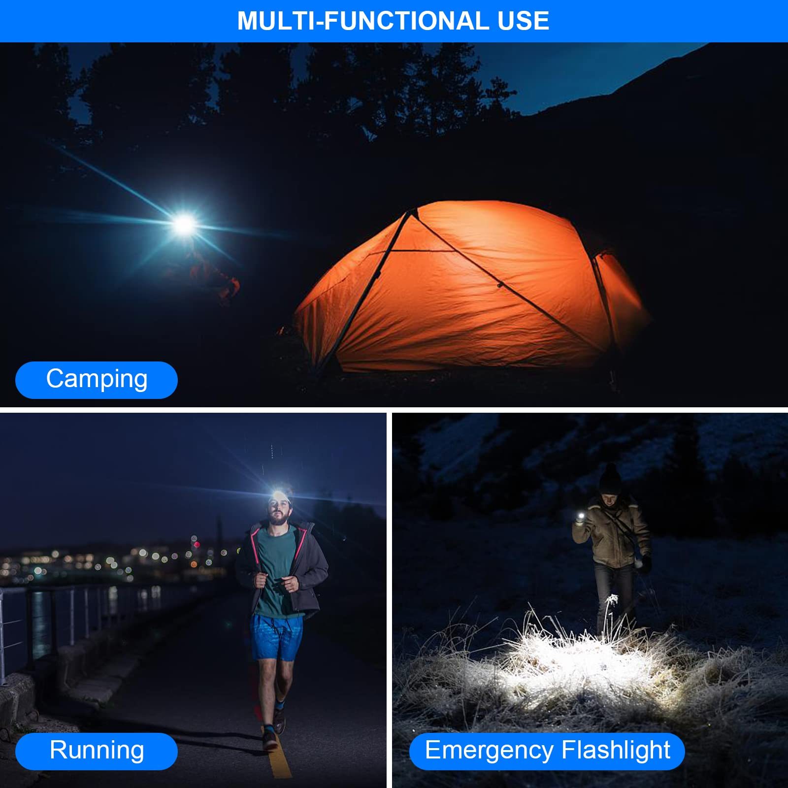 Fietsverlichting, USB Oplaadbare Voor- en Achterlichten met 6+4 Modi Geschikt voor Alle Soorten Fietsen, Inclusief Mountainbikes en Racefietsen, voor 's Nachts Fietsen.