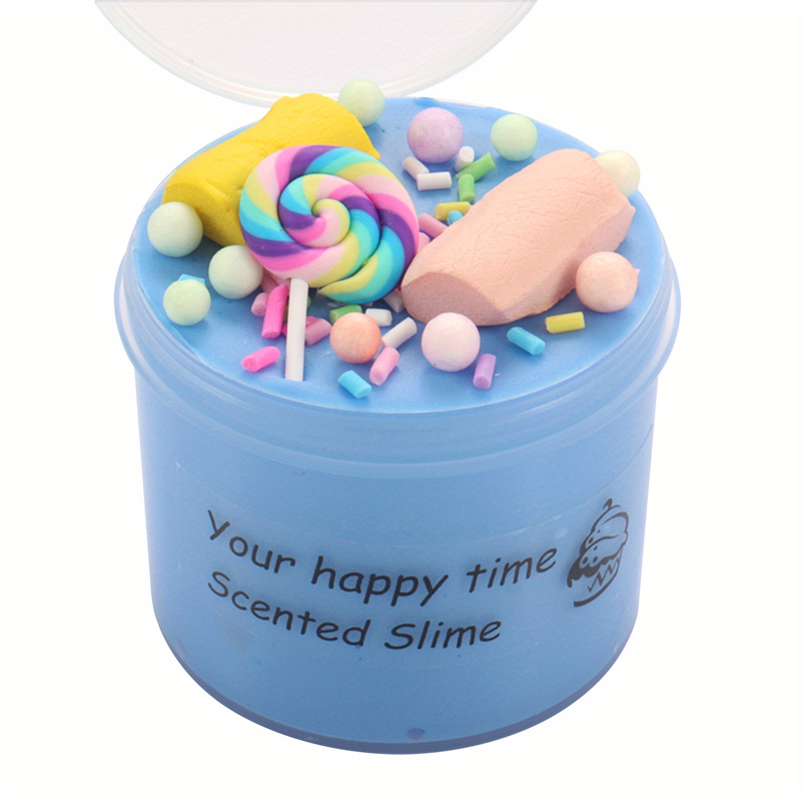 Gift Box Fluffy Slime Filler Sludge Clay Heart Love - Temu