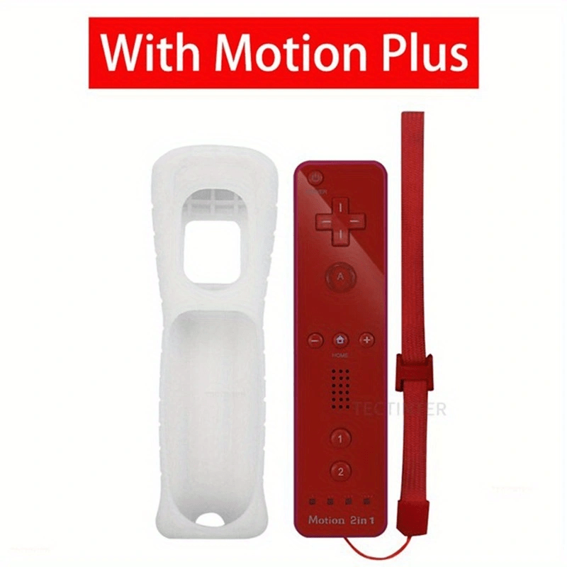 2 Pack Wii Remote with Wii Motion Plus Inside | Shock Wii Nunchuk  Controller | Compatible Nintendo Wii, Wii U