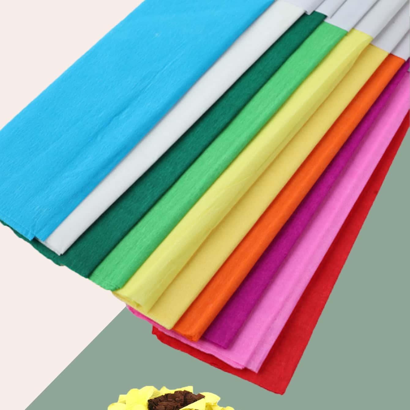 Papel Crepé Plegable Colorido Material Hecho Mano Artesanal - Temu Mexico