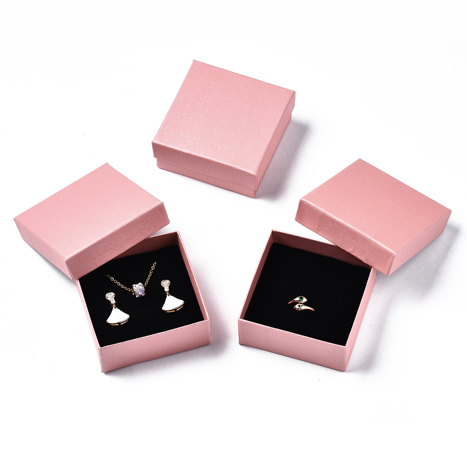 Square Cardboard Bowknot Jewelry Boxes For Ring Earring - Temu