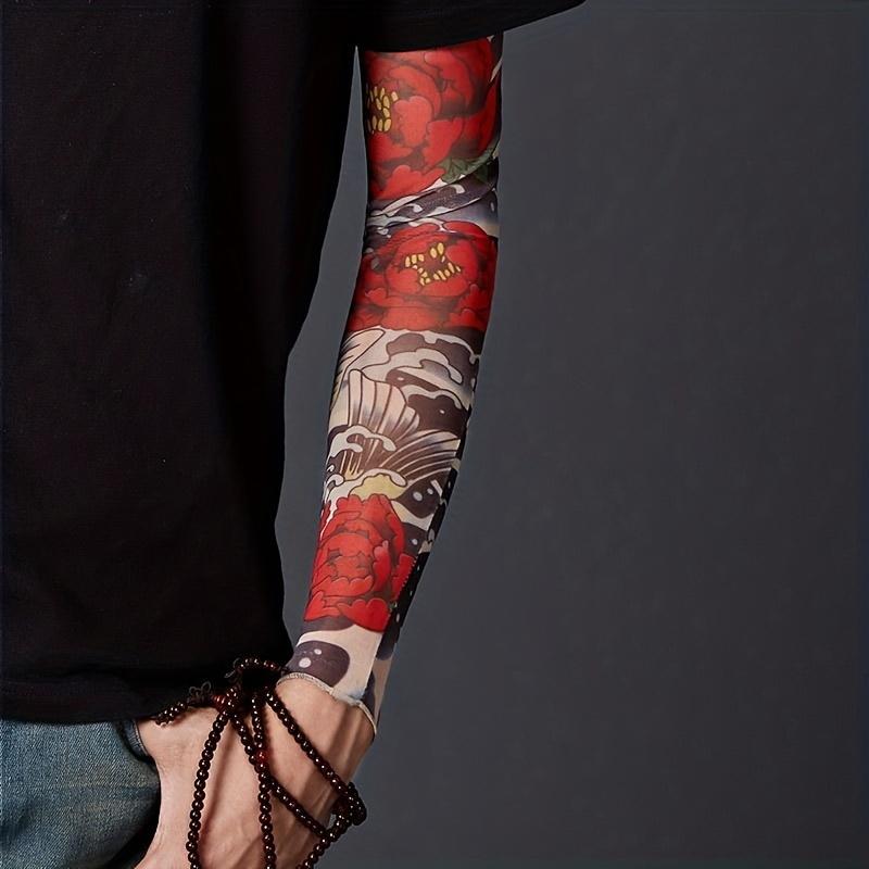 Outdoor Flower Arm Tattoo Set For Men And Women Ice Silk Sunscreen Cuff, Fishing  Sleeves, And Arm Sleeve Tattoo From Outdoorsport9, $4.08