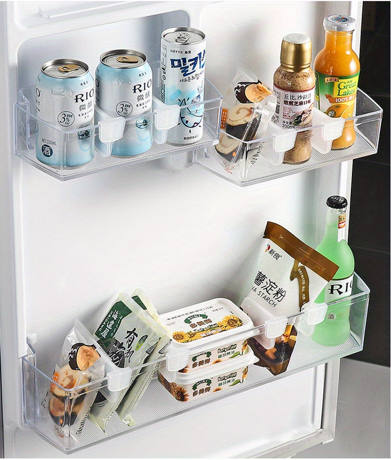 4pcs refrigerator compartment organizer get neat organized with refrigerator storage partition rack details 2