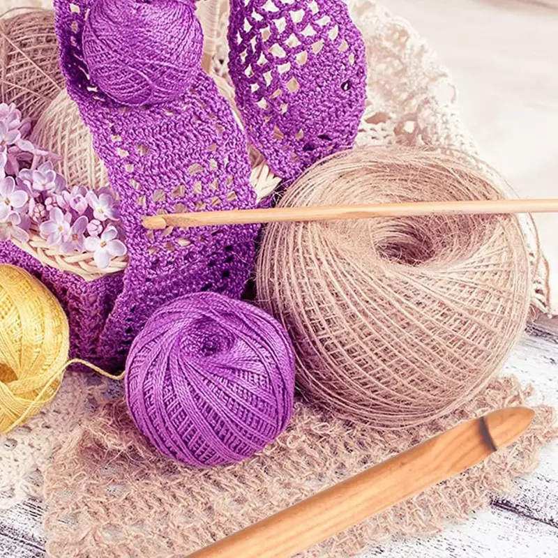 Wooden Bamboo Crochet Hooks Set Diy Handcrafted Knitting - Temu