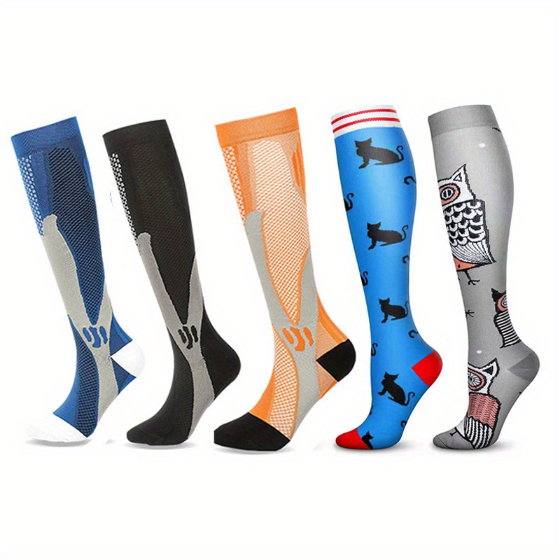 4 Pares De Calcetines Elásticos Transpirables Para Hombres Y Mujeres,  Calcetines Deportivos De Algodón De Compresión Para Correr Al Aire Libre  Ciclismo Senderismo - Temu