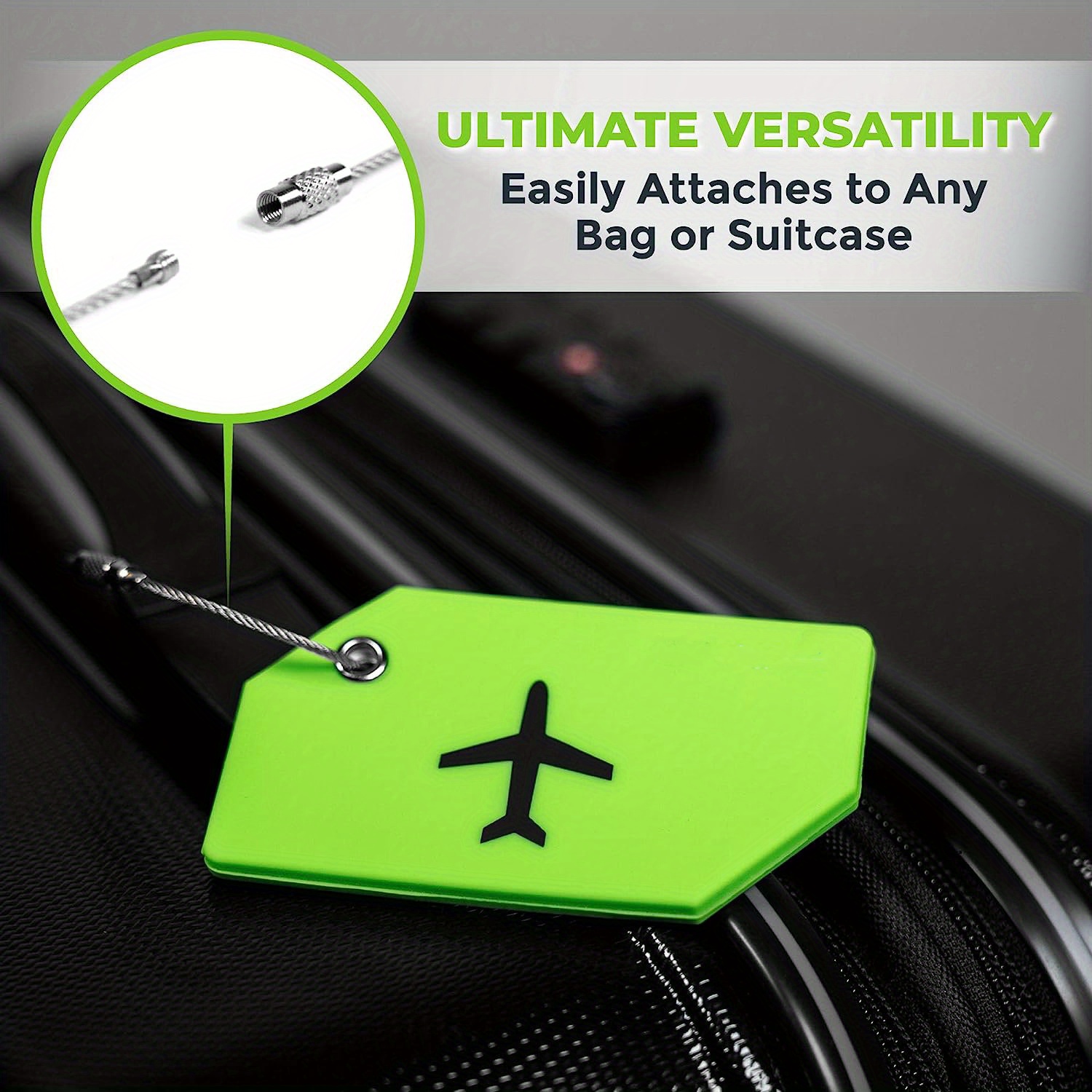 TEMU Silicone Luggage Tags For Bags, Backpacks, Suitcases, And Equipment.