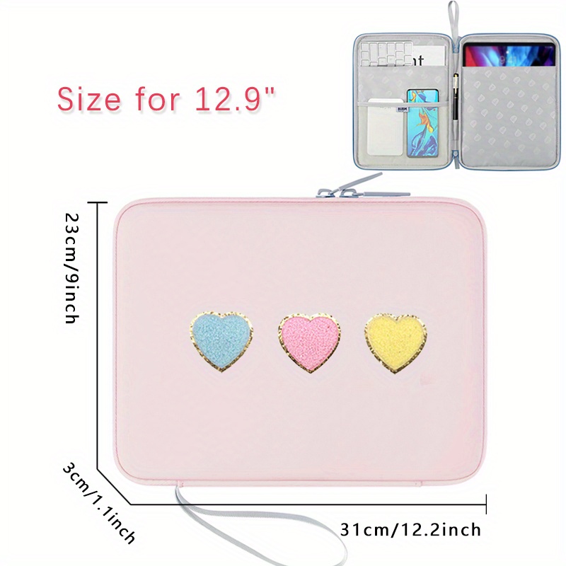 Laptop Sleeve Woman's Computer Case Computer Bag Water Resistant Pink Heart Teenager  Girl Gift Ideas Computer Accessories 13 Inch 15 Inch 