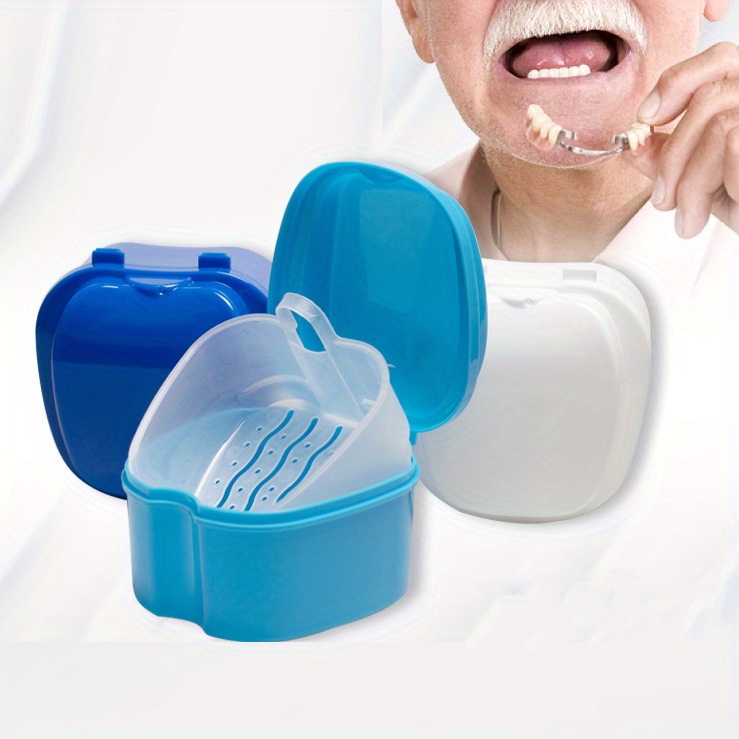 Denture Bath Case Cup Box Holder Cleaner False Teeth Storage Temu