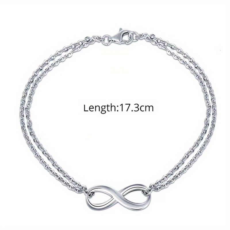 Adjustable Silver Bow Letter 8 Love Infinite Jewelry Set