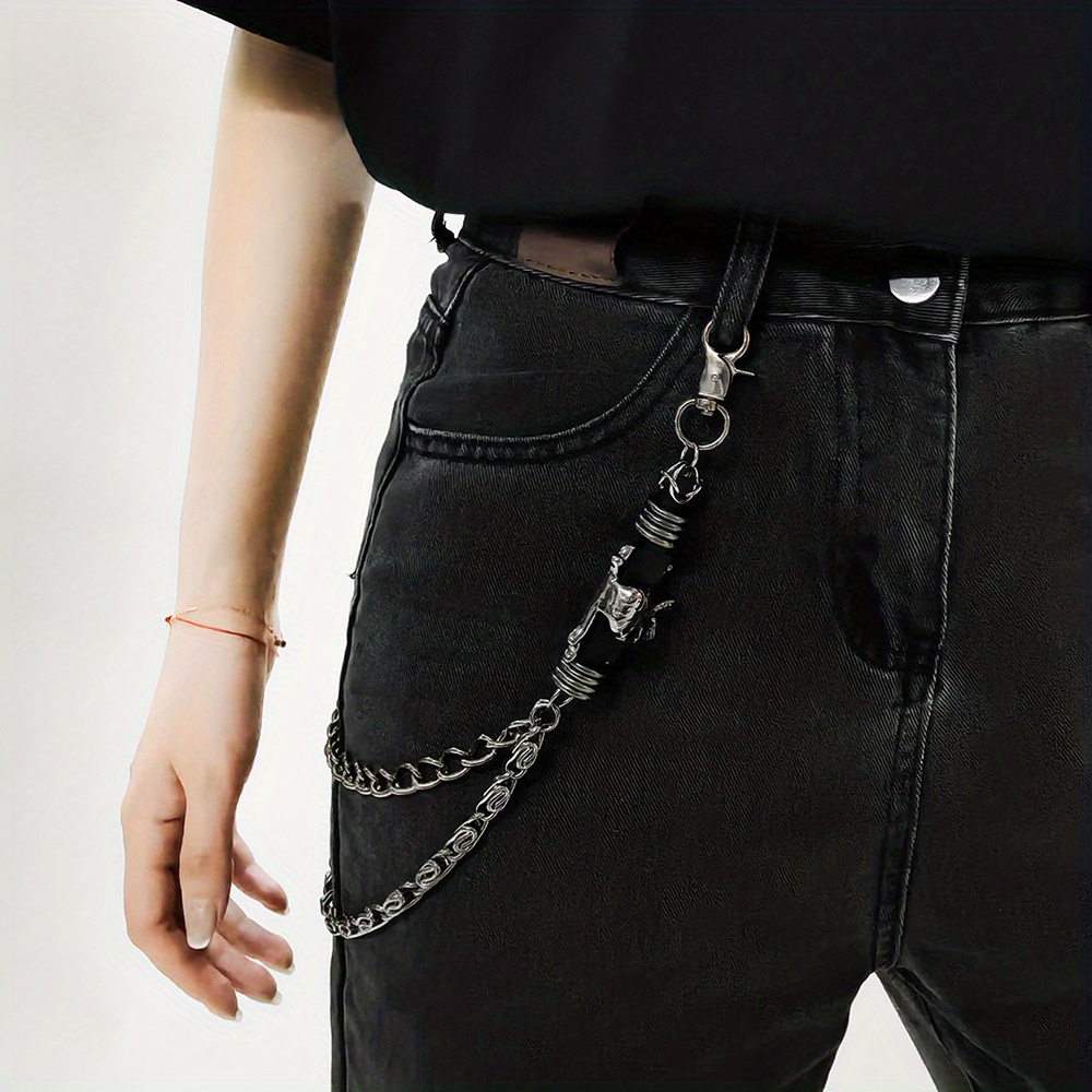 Unisex Punk Style Chains for Pants Heavy Duty Chains Hip Hop Trousers Jeans  Chain with Lobster Clasps for Wallet Keys - AliExpress