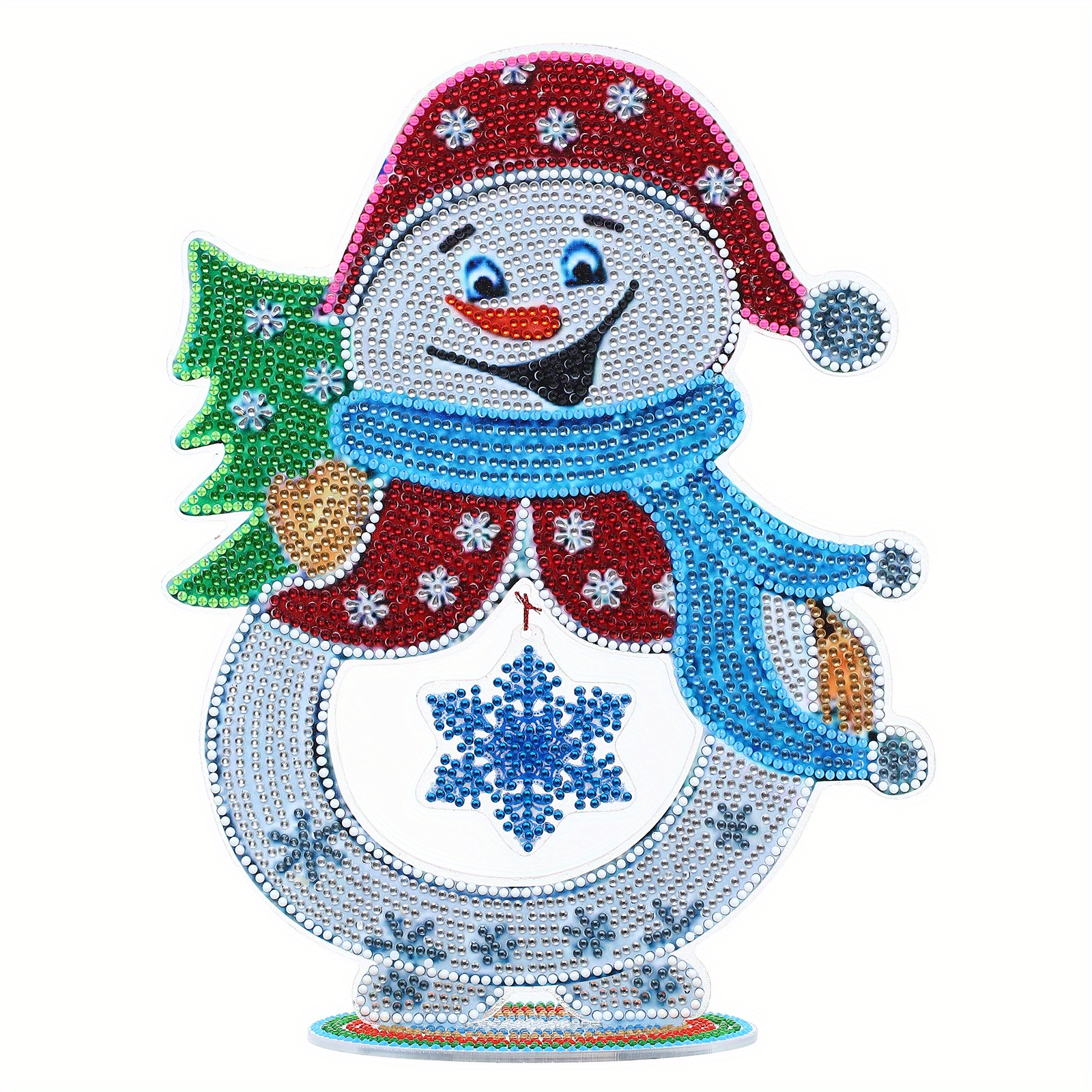 Diy Snowman Diamond Painting Ornaments Christmas Size - Temu