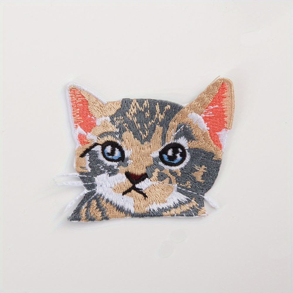 Iron On Patches for Clothing Repair, Cute Kitten Sew On Embroidery  Appliques for Women and Kids, Decoration Patches for Masks Bags Jeans  Jackets