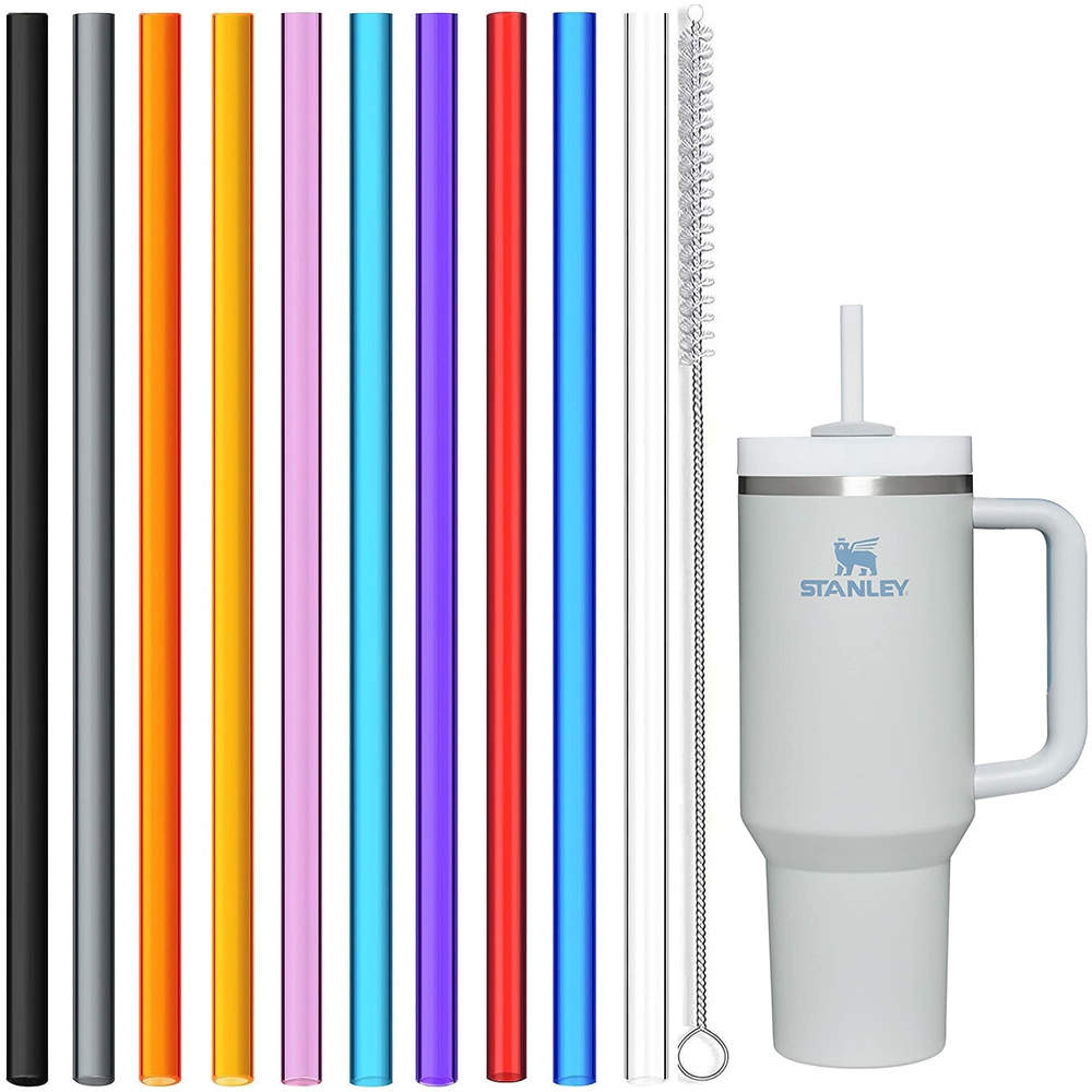 10 ORIGINAL Rainbow Reusable Plastic Straws 5-30 Pack for Tumblers, Cups,  Water Bottles Printed Straws Decorative 