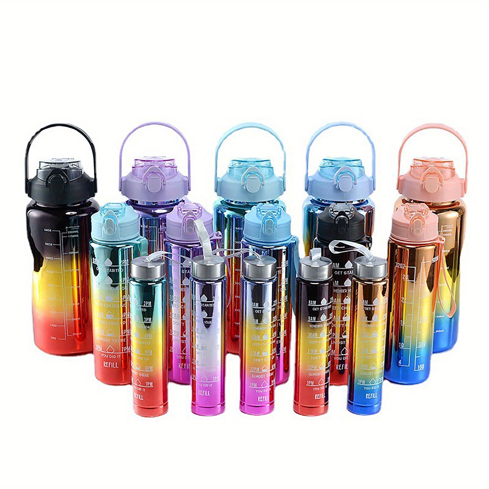 AOHAN 1PCS 1L Water Bottles with Straw Leakproof Motivational Sports Water  Bottle with Time Markings Dishwasher Safe PCTG for Sports, Gym, School Water  Bottle