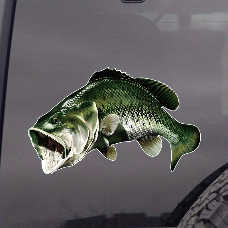 Bass Fish Sticker Decal Pesca Parachoques Fish Auto Decal - Temu