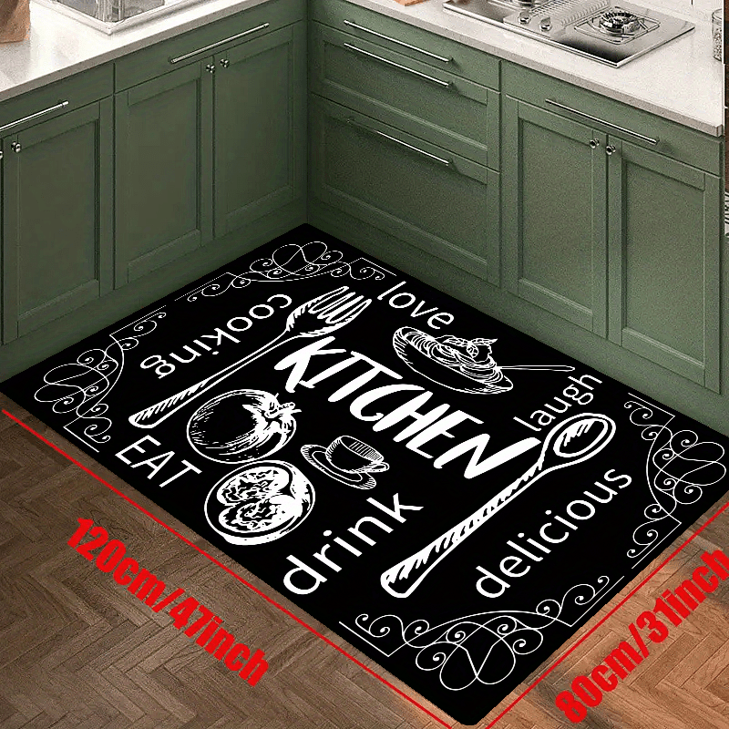 Kitchen Utensils Printing Floor Mat Home Kitchen Non slip - Temu