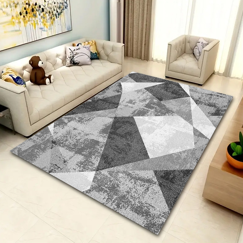  Paco Home Alfombra de área con patrón geométrico moderno en  gris y blanco, tamaño: 5'3 x 7'7 : Hogar y Cocina