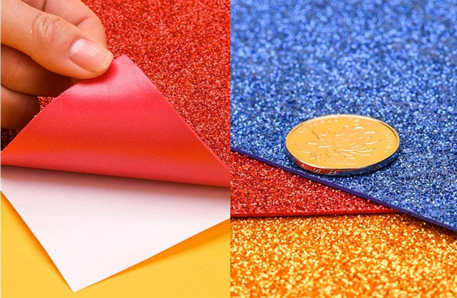 Self Adhesive Sticky Back Craft EVA Glitter Foam Sheet - China