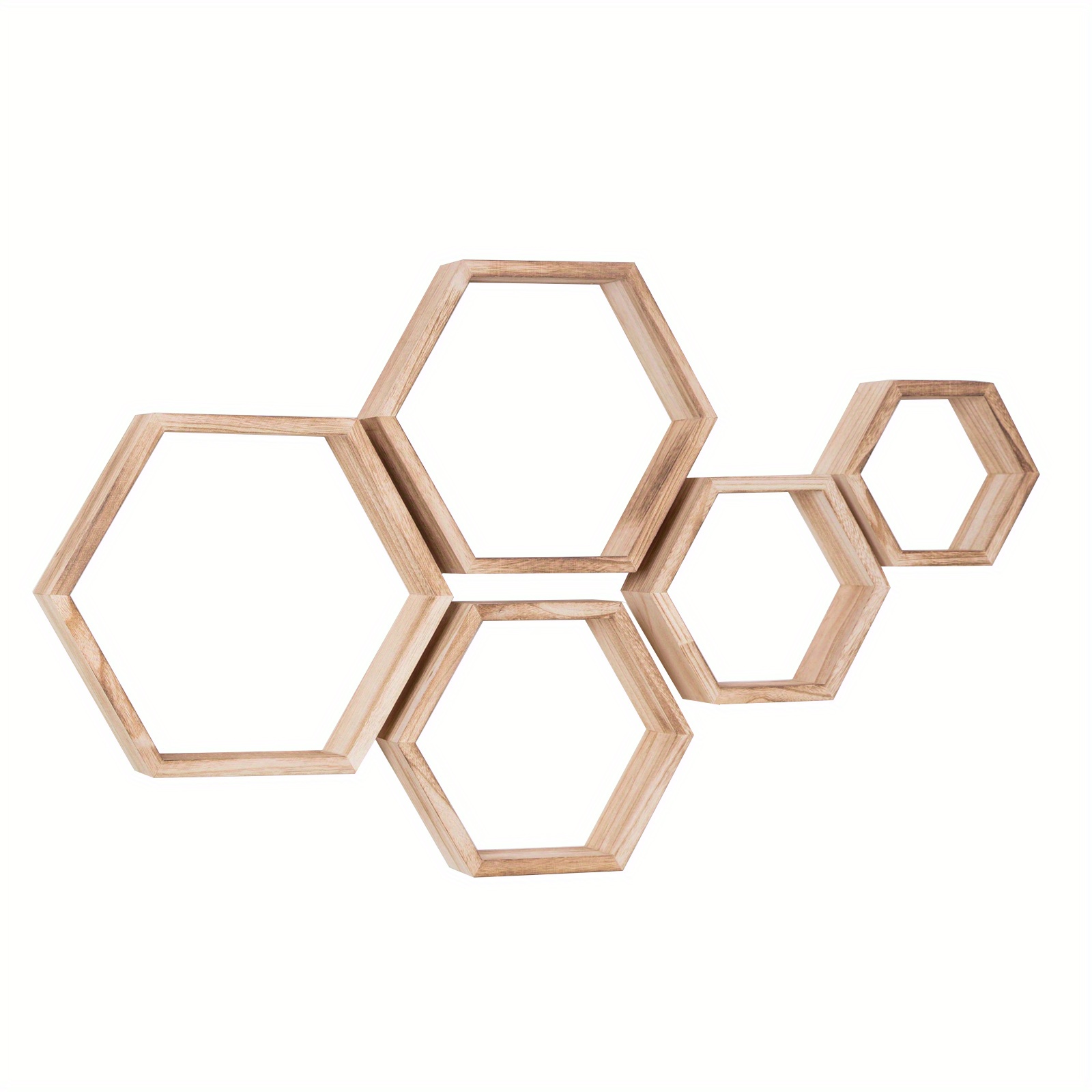 honeycomb floating shelves