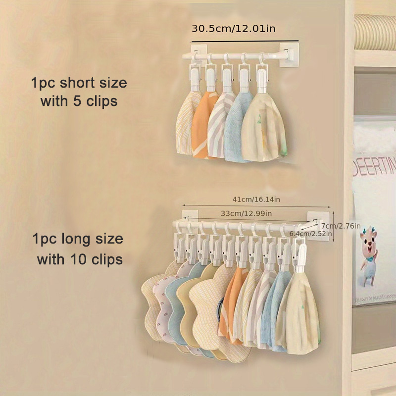 5pcs Baby Cloth Hangers Iron and Wooden Hanging Rack for Kids Clothes  Drying Rack Anti slip Hanger for Baby Suit Pants Organizer