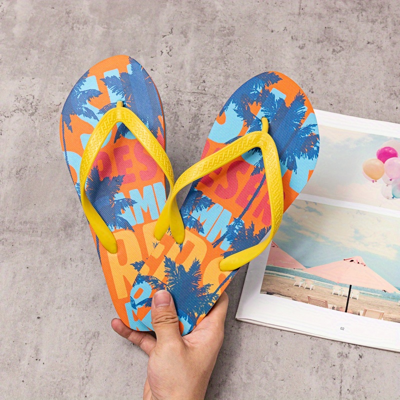 Blue Tie Dye Pattern Womens Flip Flops Summer Beach Sandals Casual Thong  Slippers Comfortable Shower Slippers Non Slip Water Sandals shoes S