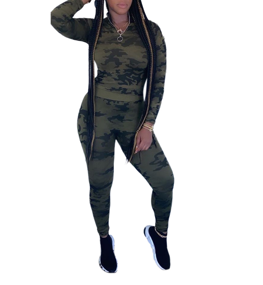 Solid Casual Two-piece Set, Slanted Shoulder Long Sleeve Tops & Drawstring Pants Outfits, Women's Clothing