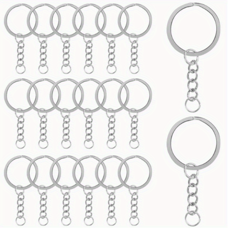 Key Ring With Chain And Open Jump, Split Round Keychain Rings Bulk For  Craft Making Jewelry - Temu Italy