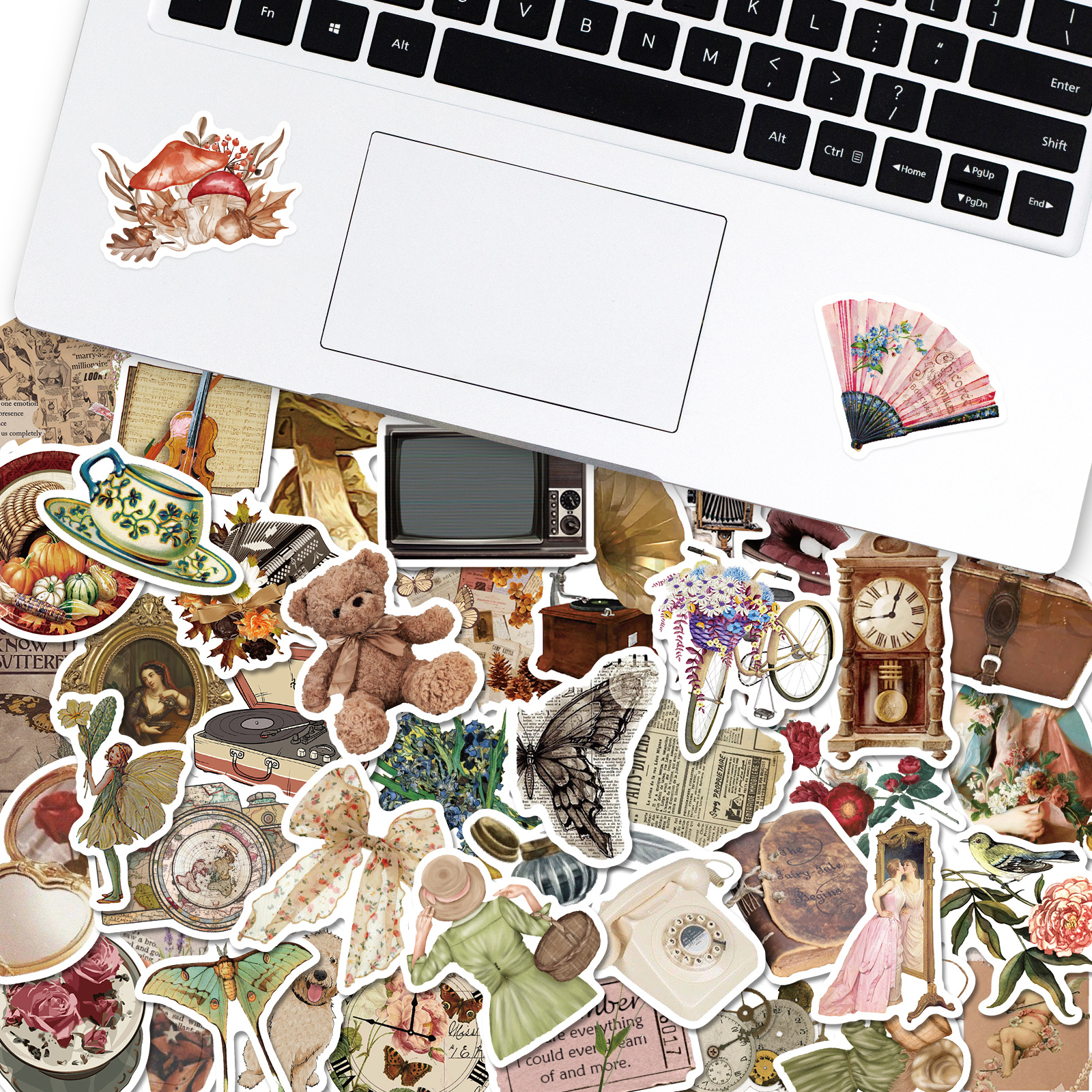  112pcs Vintage Aesthetic Stickers, Cute Retro Journaling  Scrapbooking Stickers Pack for Adult Women Teen Grils, Waterproof Vinyl  Decals for Water Bottle Laptop Computer Phone Case Tumbler Cup Ipad :  Electronics