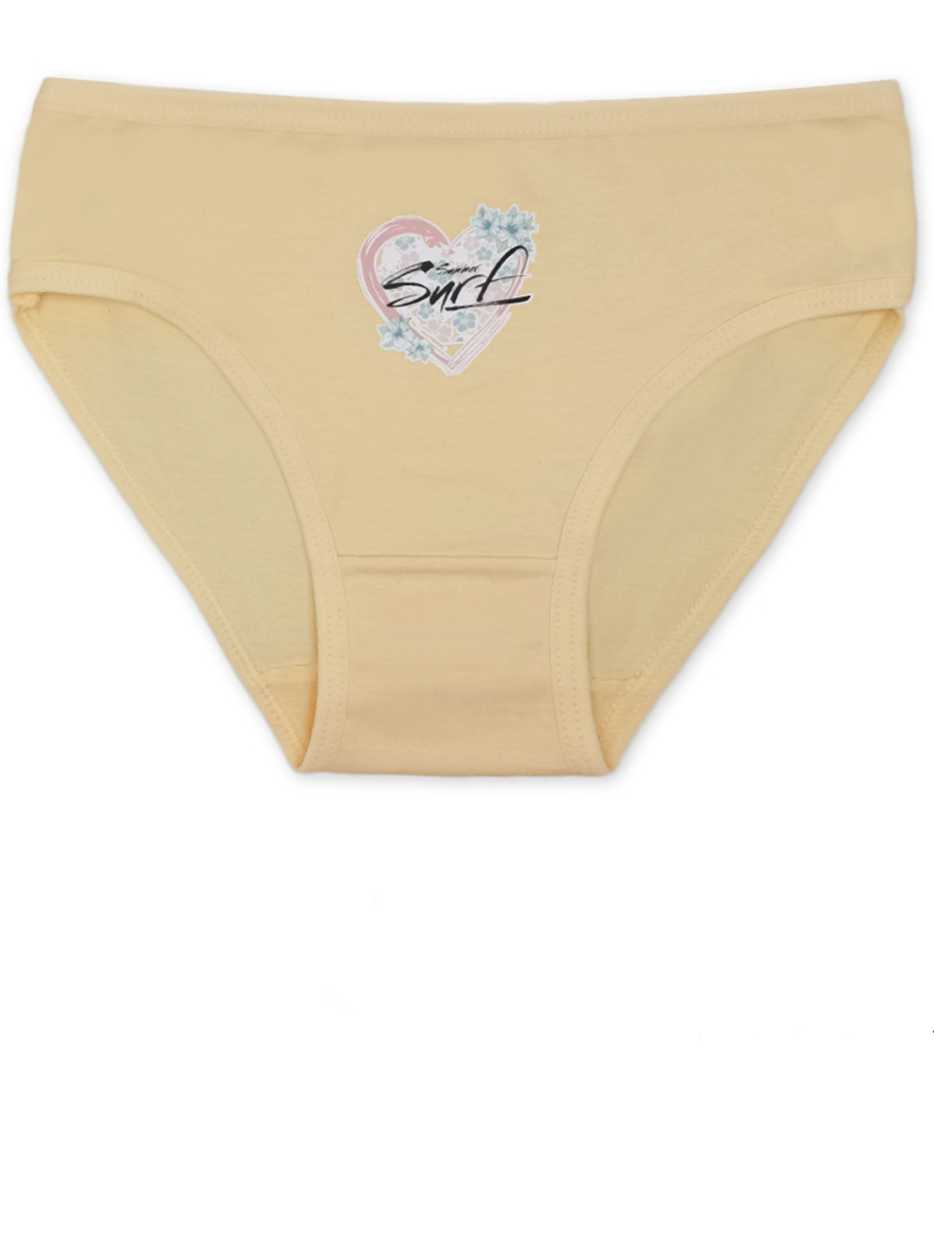 Surf Print Girl's Cotton Triangle Panties Heart Pattern - Temu