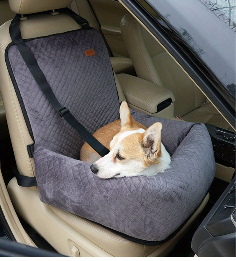 Kokiya Siège de voiture portable pour chien Siège de voiture pour animal de  compagnie Siège d'appoint pour console centrale, nid de chenil antidérapant  pour , vert