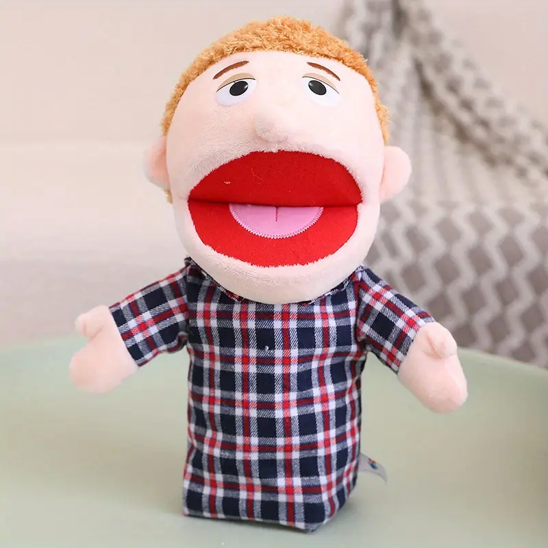 Family Plush Toy Can Open Mouth Hand Puppet Doll Plush Toy - Temu