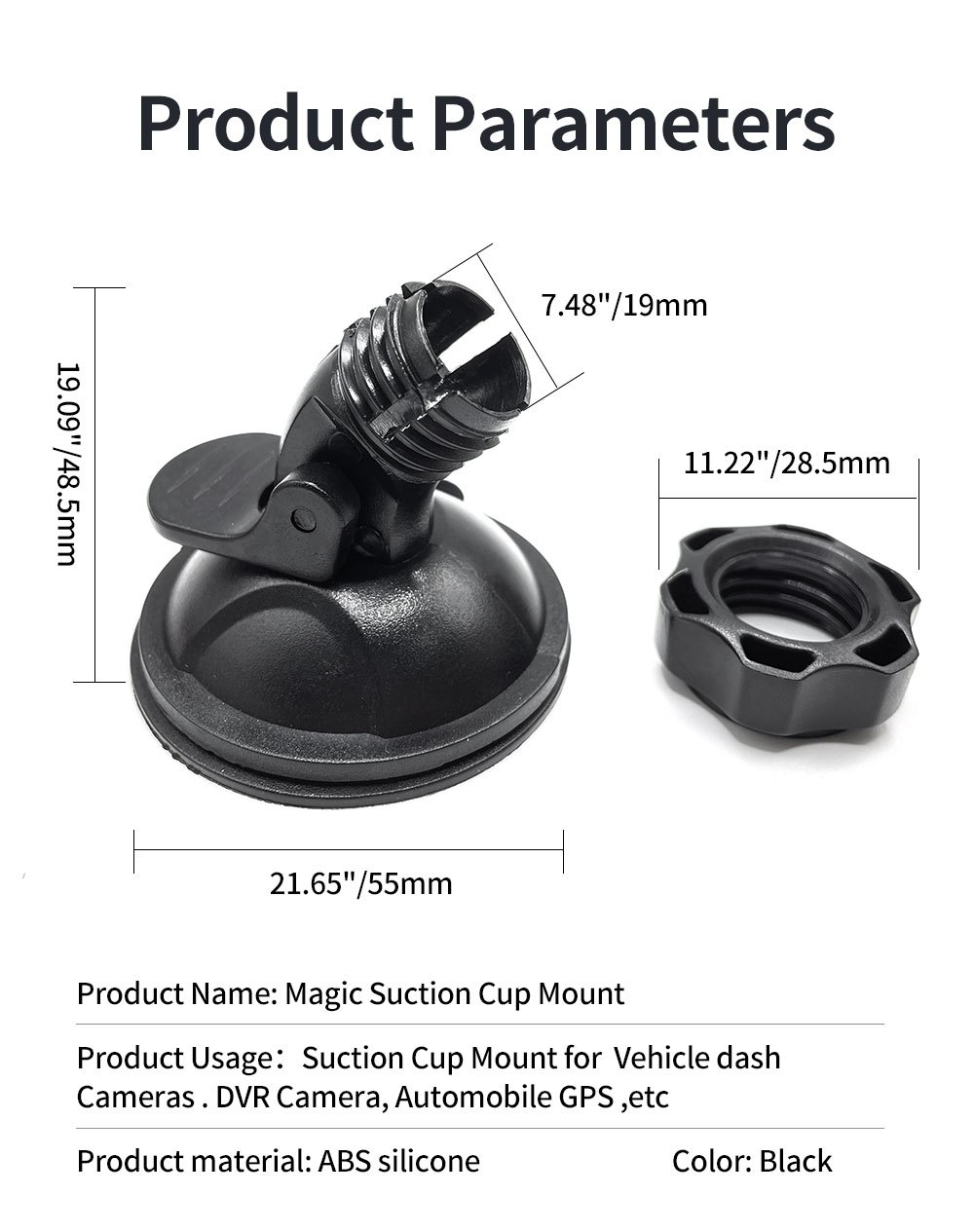 Dash Camera Mount Holder Strong Suction Cup With 360° - Temu