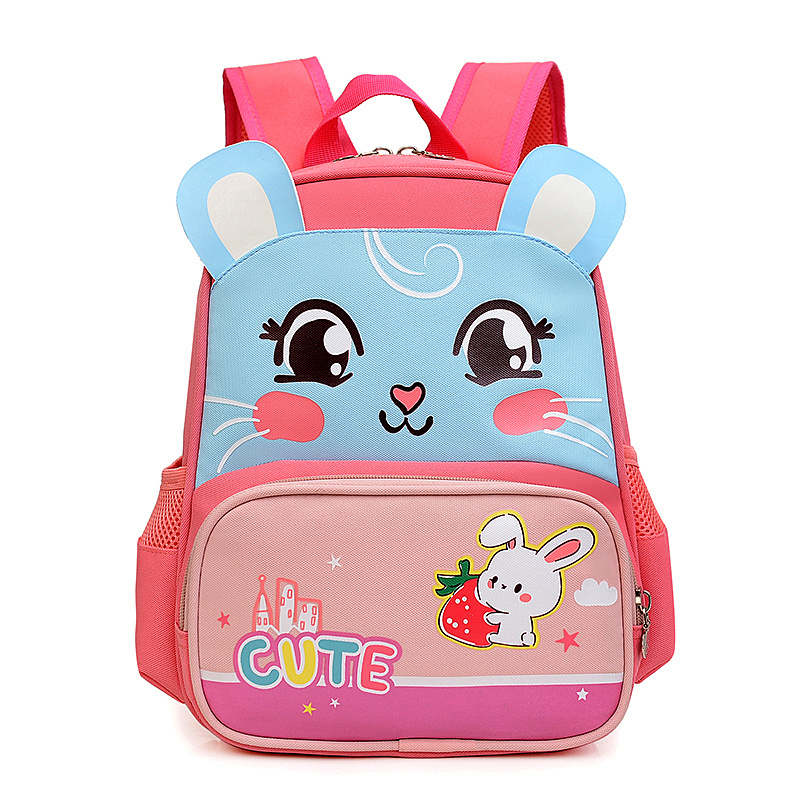 Kids Cartoon Rabbit Print Backpack Lightweight Large Capacity